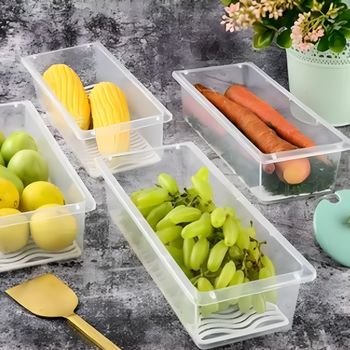 2 Layer Interlocking Fridge Container