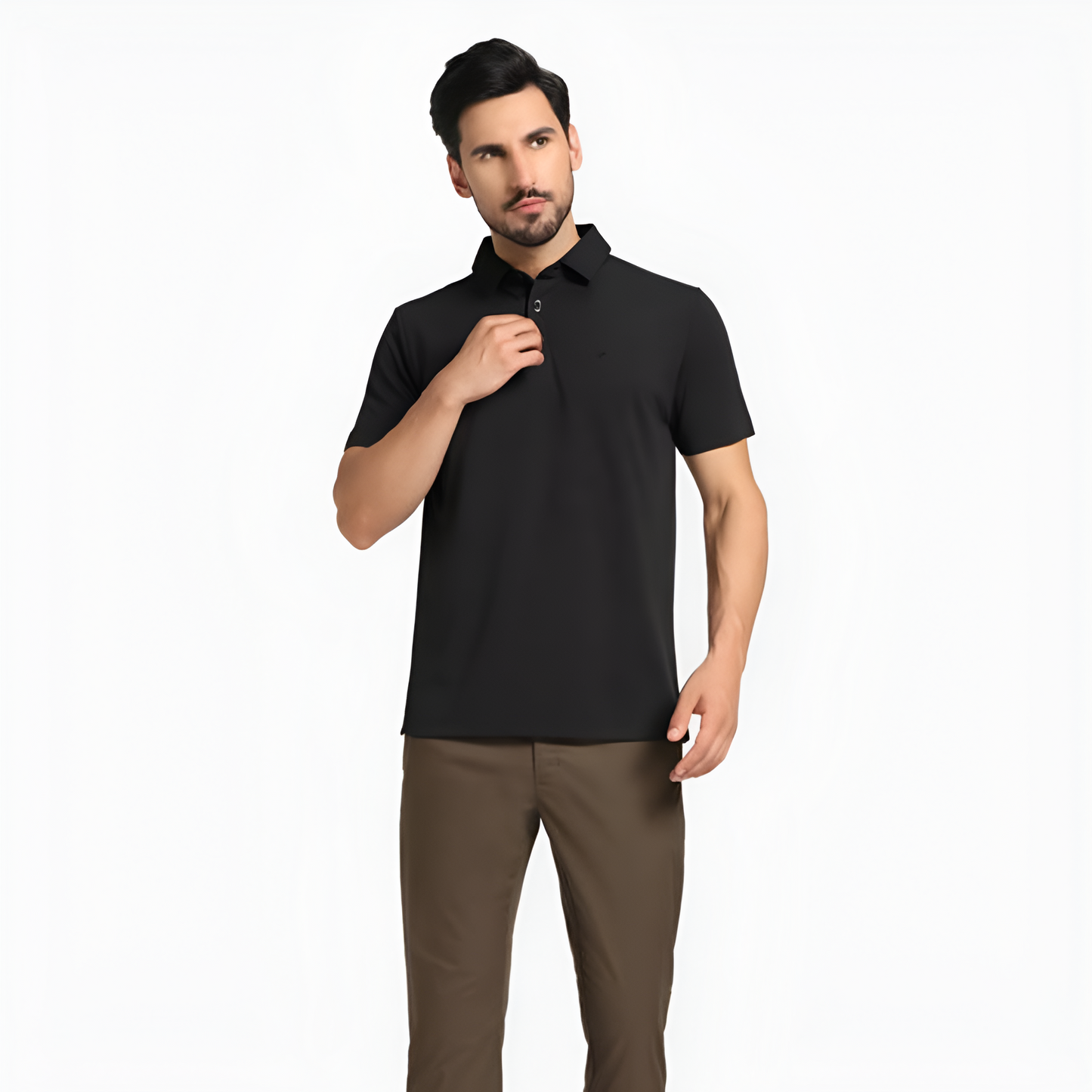 Poly Cotton Solid Half Sleeves Mens Polo T-shirt (Pack of 3)