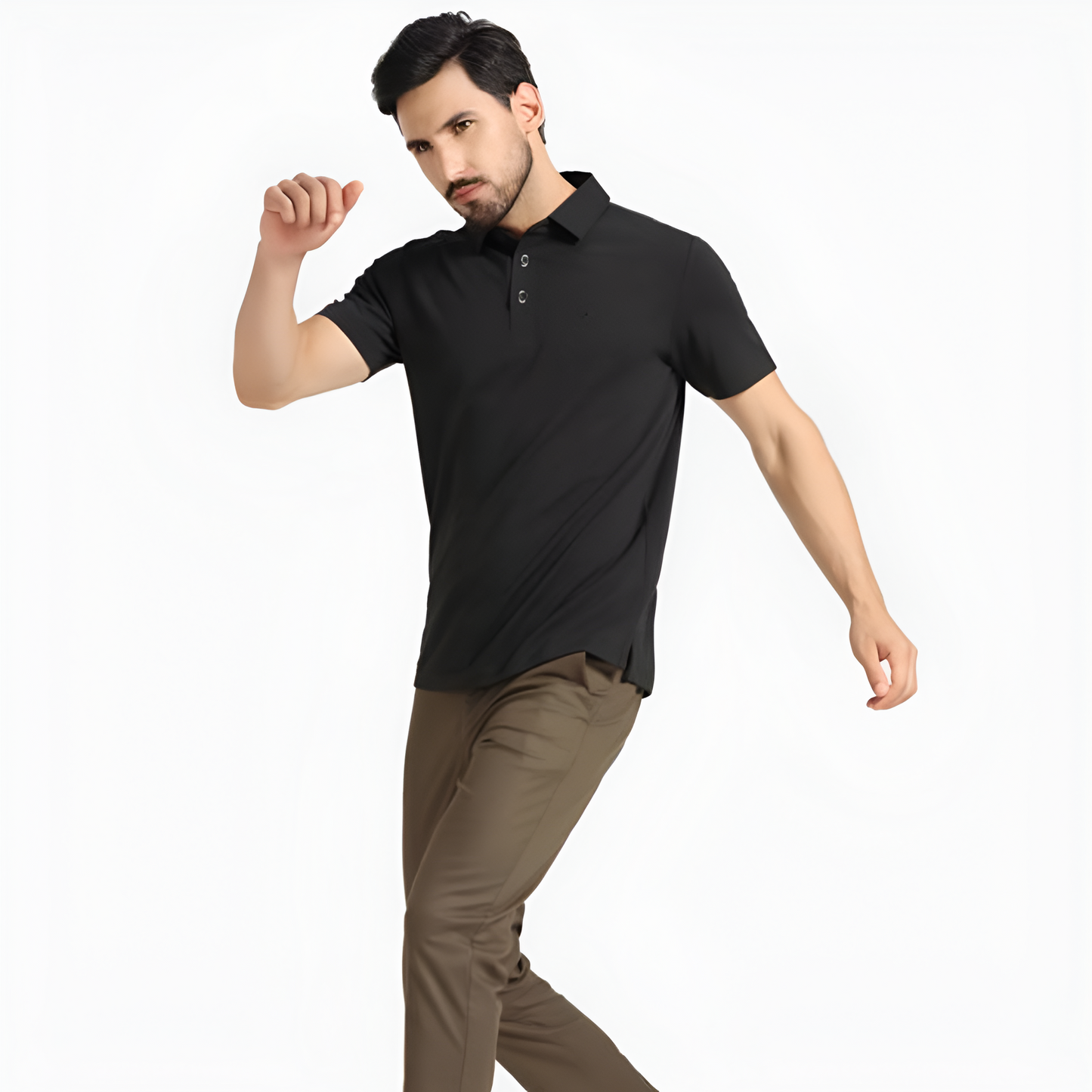 Poly Cotton Solid Half Sleeves Mens Polo T-shirt (Pack of 3)