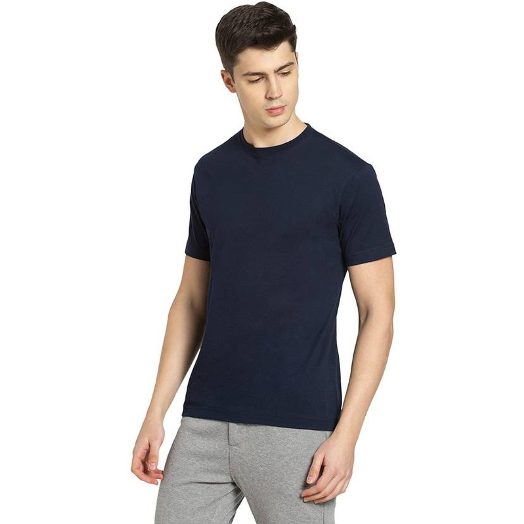 Men's Polycotton Solid Round Neck T-shirts (Pack of 4)