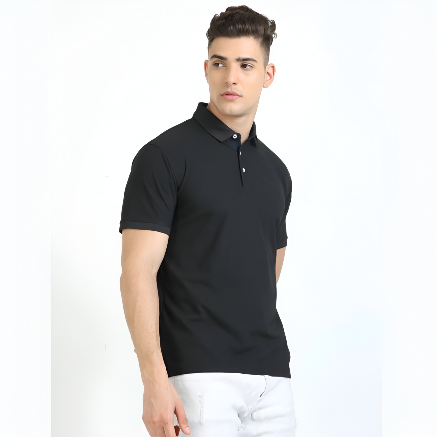 Poly Cotton Solid Half Sleeves Mens Polo T-shirt (Pack of 3)