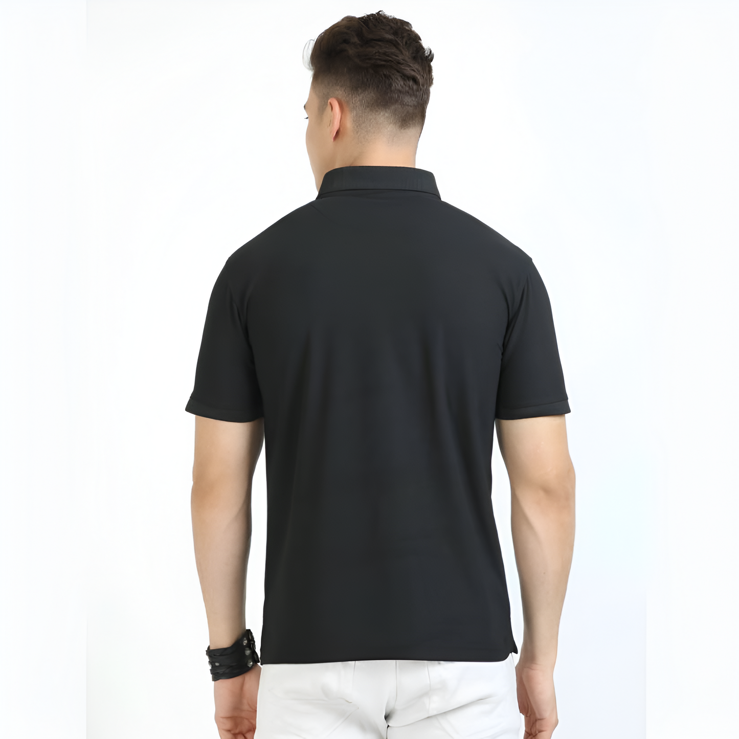 Poly Cotton Solid Half Sleeves Mens Polo T-shirt (Pack of 3)