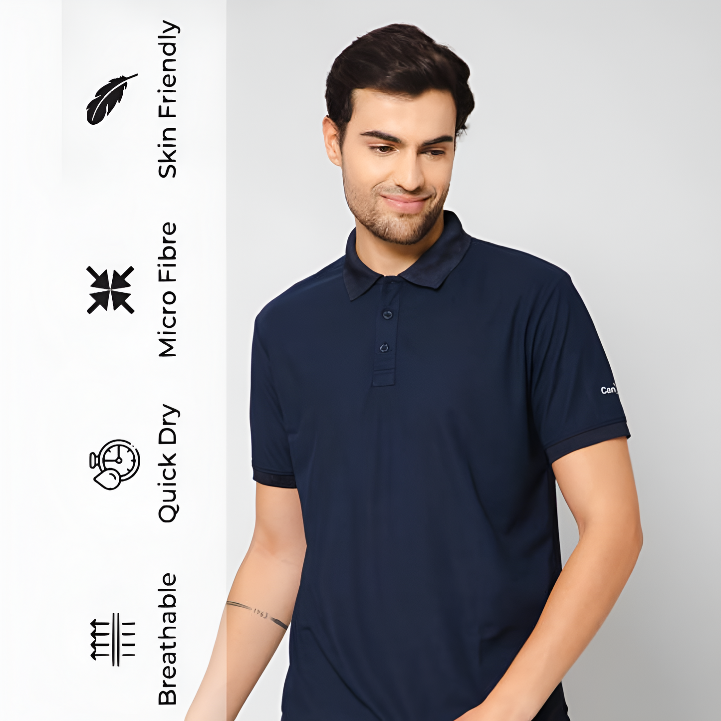 Poly Cotton Solid Half Sleeves Mens Polo T-shirt (Pack of 3)