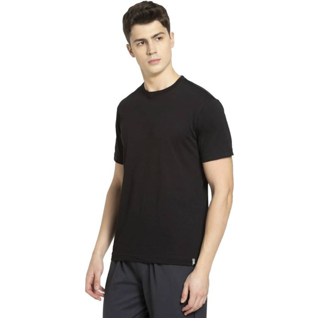 Men's Polycotton Solid Round Neck T-shirts (Pack of 4)