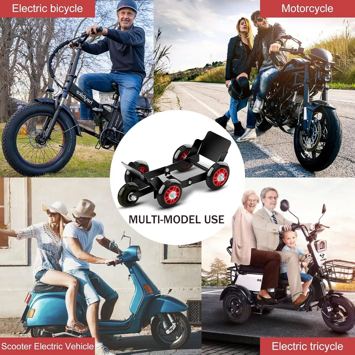 Motorcycle & Scooter Flat Tire Wheel Puller Support