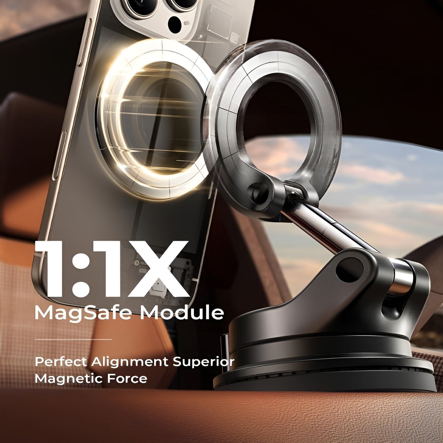 Vaccum Magnetic Phone Holder