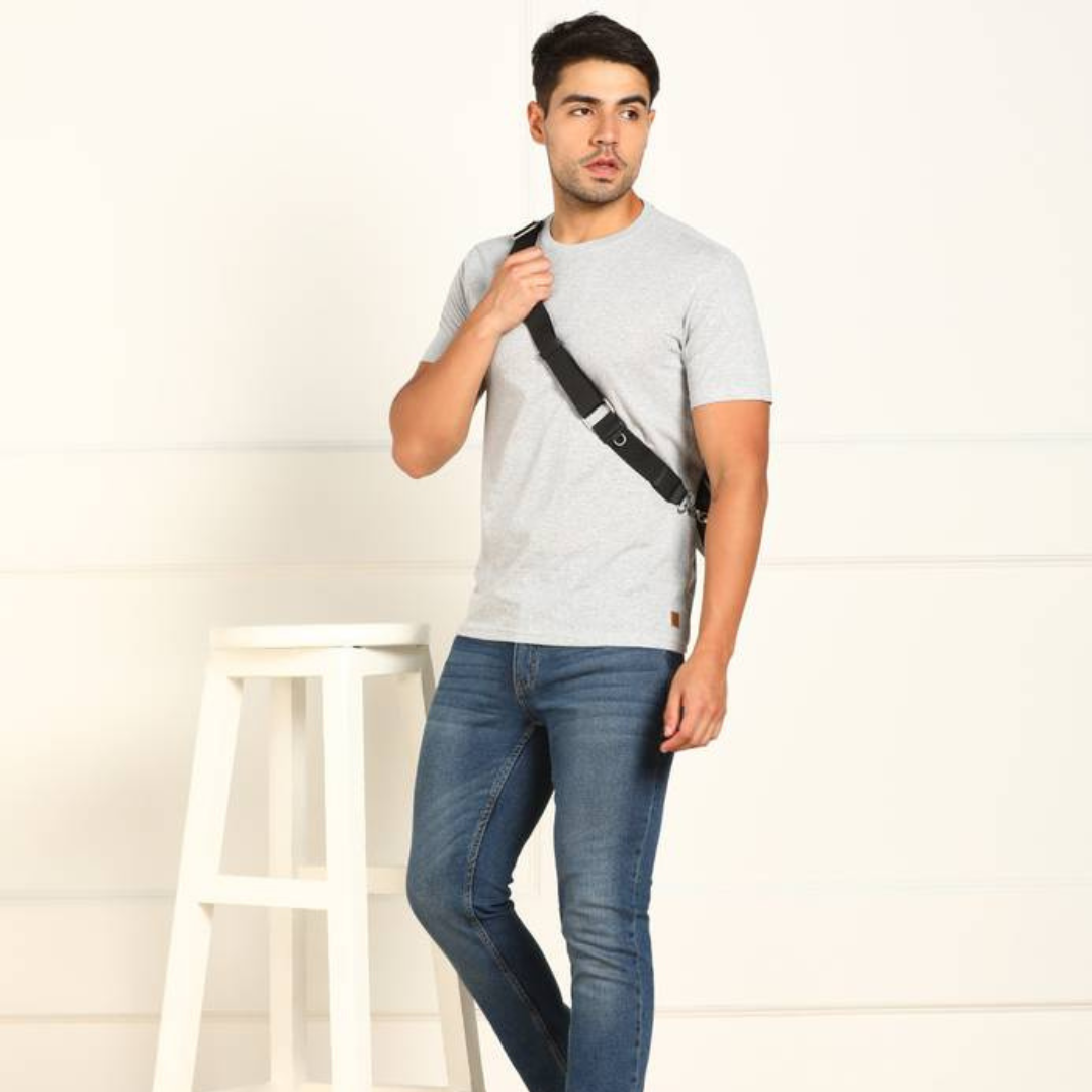 Men's Polycotton Solid Round Neck T-shirts (Pack of 4)