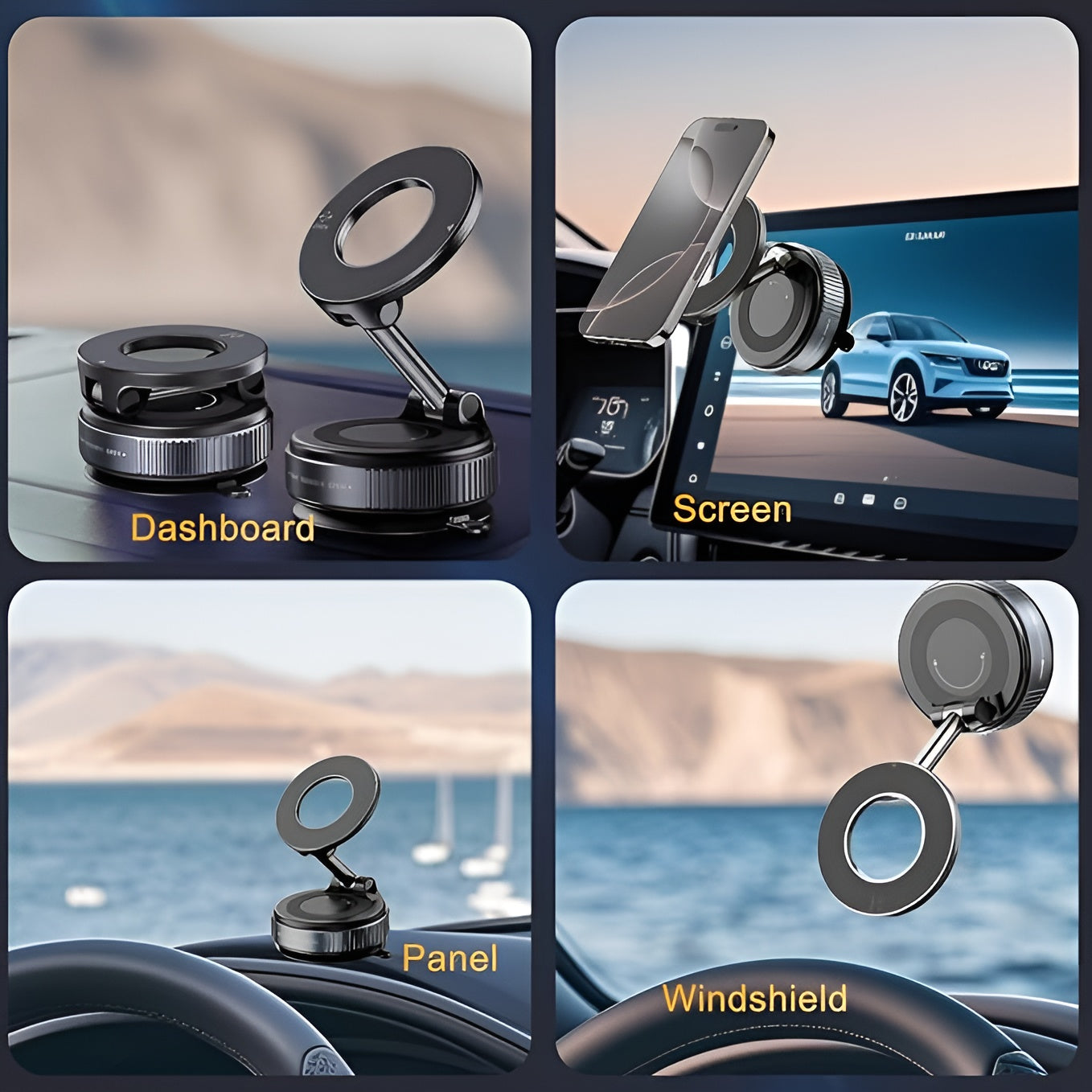 Vaccum Magnetic Phone Holder