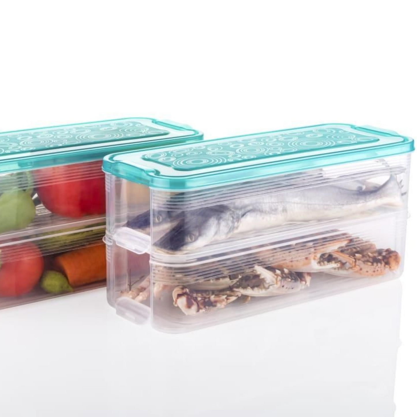 2 Layer Interlocking Fridge Container