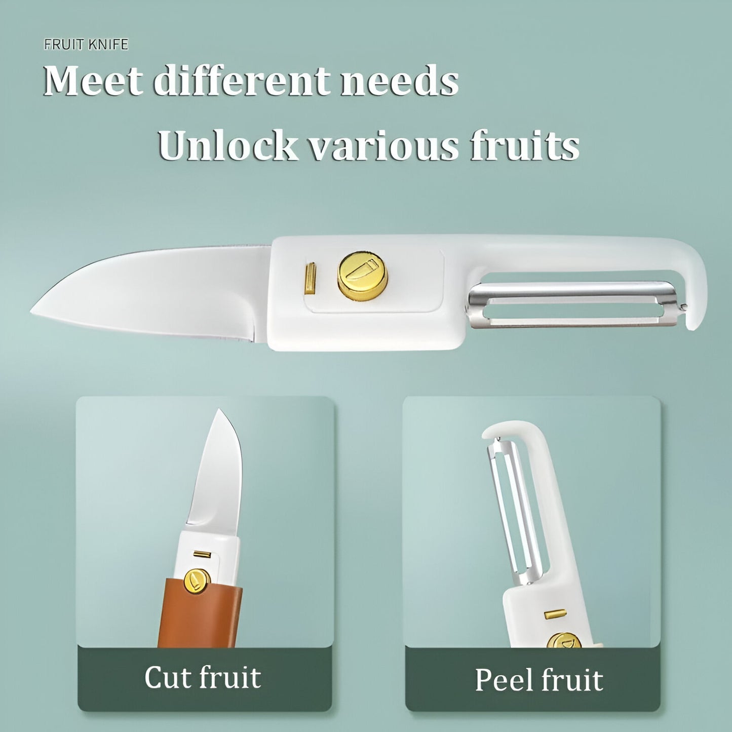 Portable 2-in-1 Knife & Peeler – Sharp, Compact & Versatile!