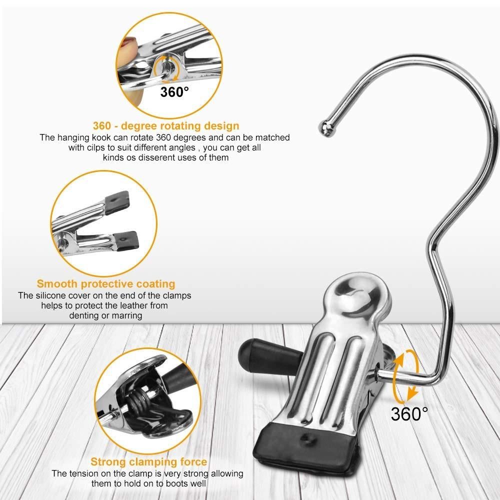 Laundry Boot Hanging Hook Clips - (Pack of 10)