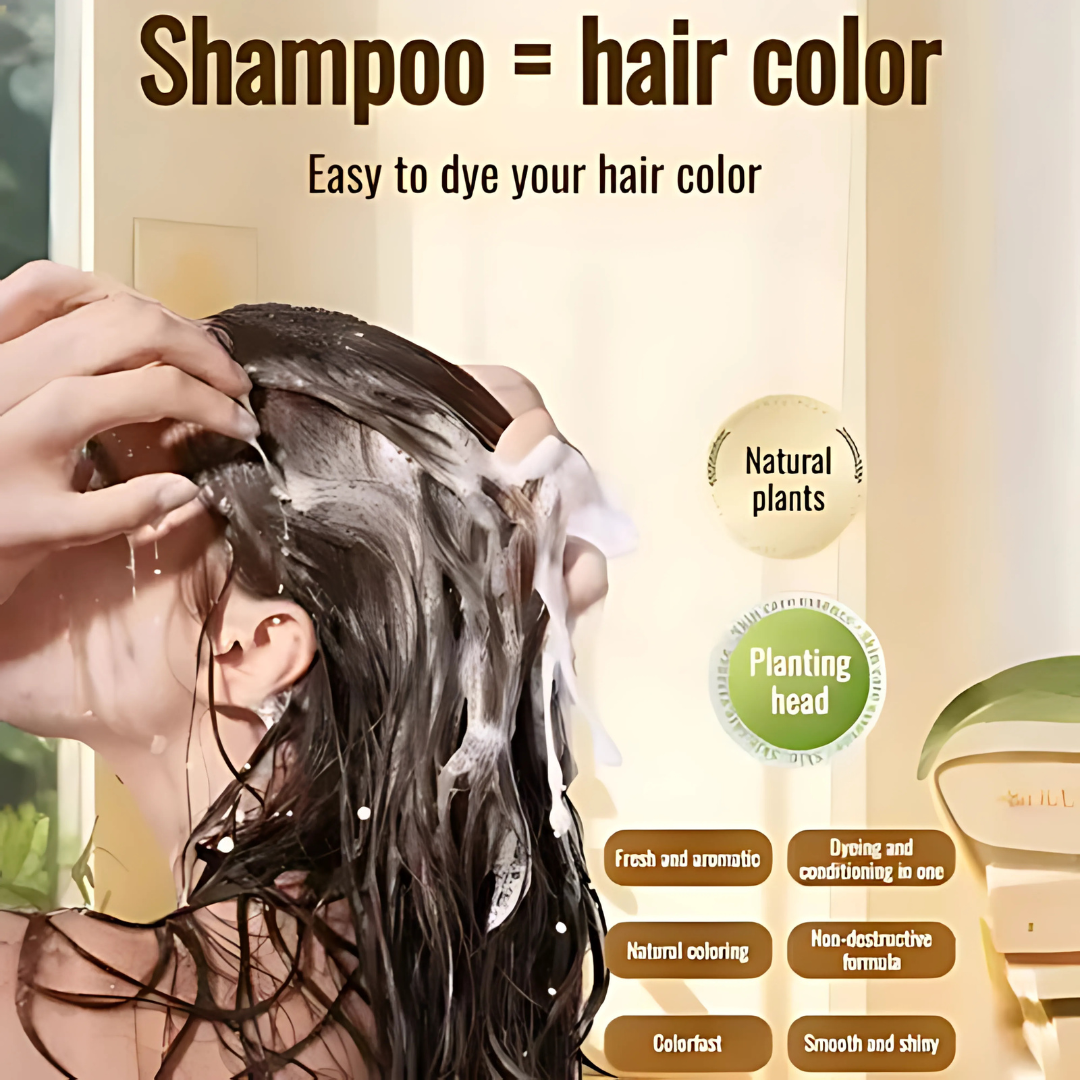 Natural Hair Dye Shampoo – Long-Lasting Color & Gentle Care (100ML, Pack of 2)