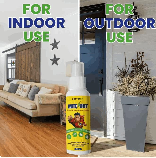 Pestora Mite Out – All-Natural Mite Eliminator for Home Use | Long Lasting Protection - 50ML