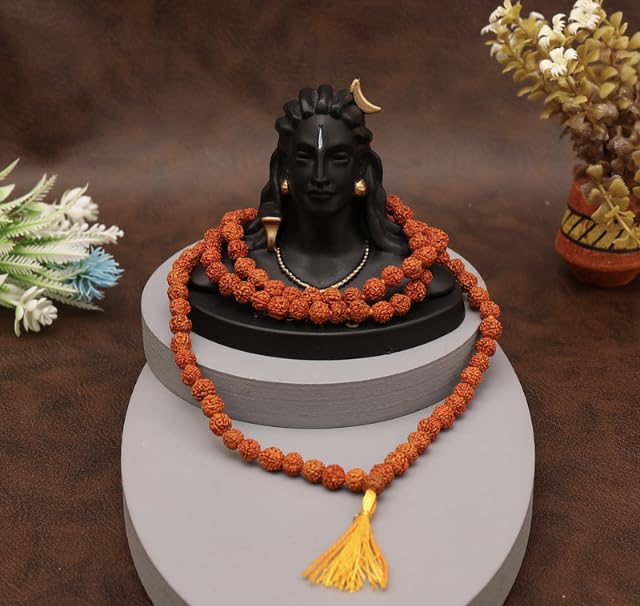 108 Beads Rudraksha Jaap Mala – Sacred Rosary for Meditation & Prayer