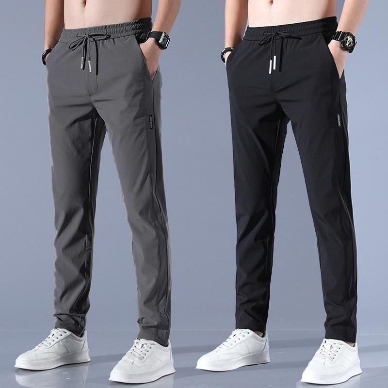 Combo of 2 Men's Sports Regular Fit Lycra Track Pant with Two Side Pockets ( Black + Grey )