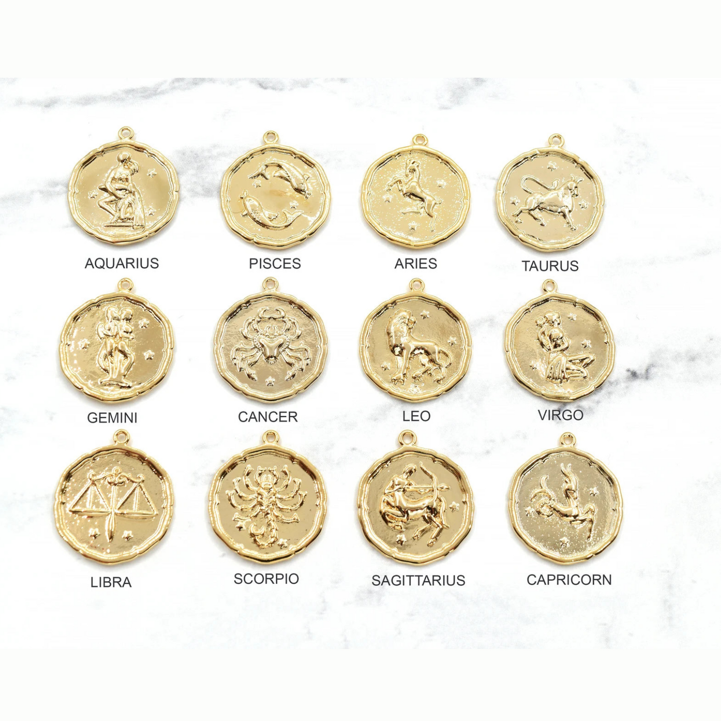 18K Gold Plated Zodiac Sign Necklace ✨💫 (Lucky Charm)