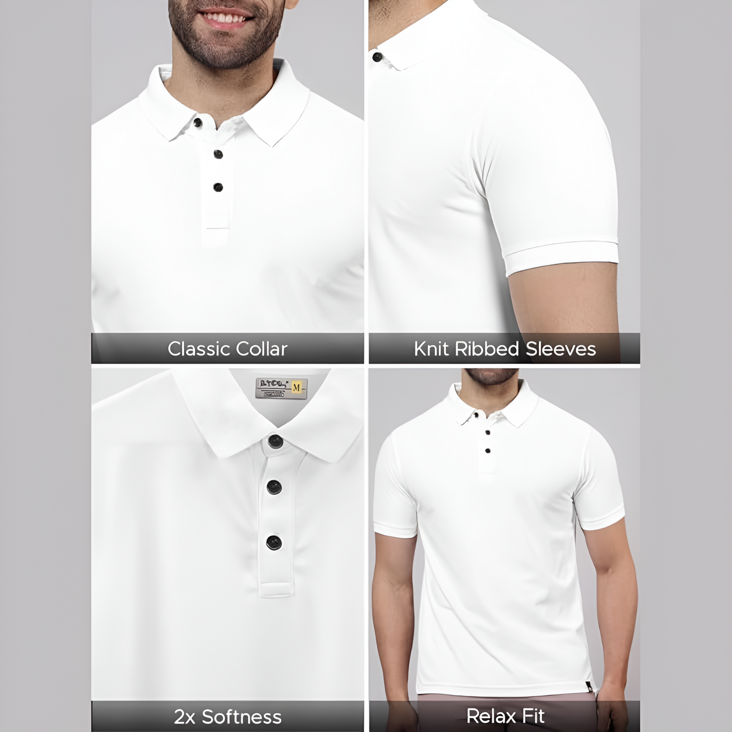 Poly Cotton Solid Half Sleeves Mens Polo T-shirt (Pack of 3)