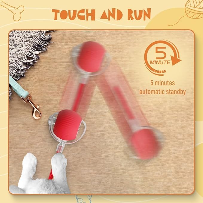 Interactive Rolling Ball Toy for Cats & Dogs