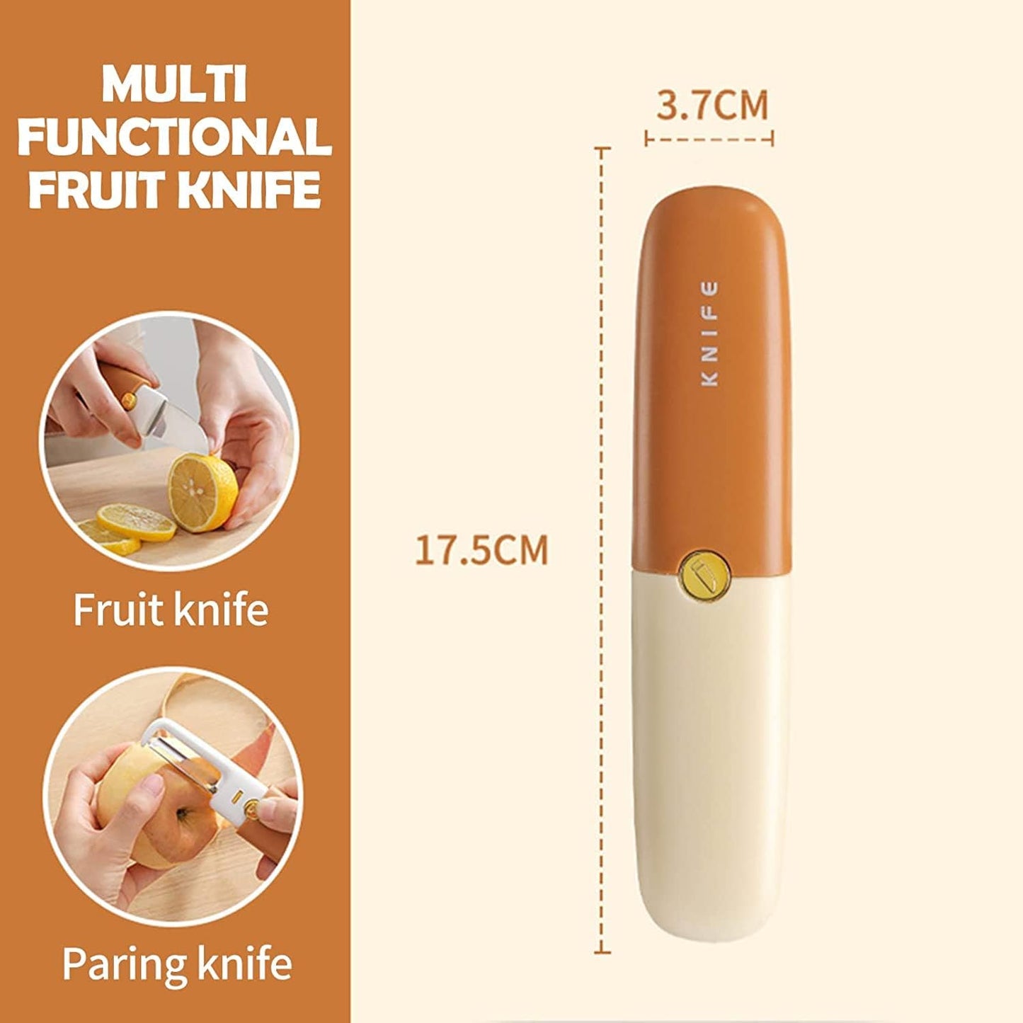 Portable 2-in-1 Knife & Peeler – Sharp, Compact & Versatile!