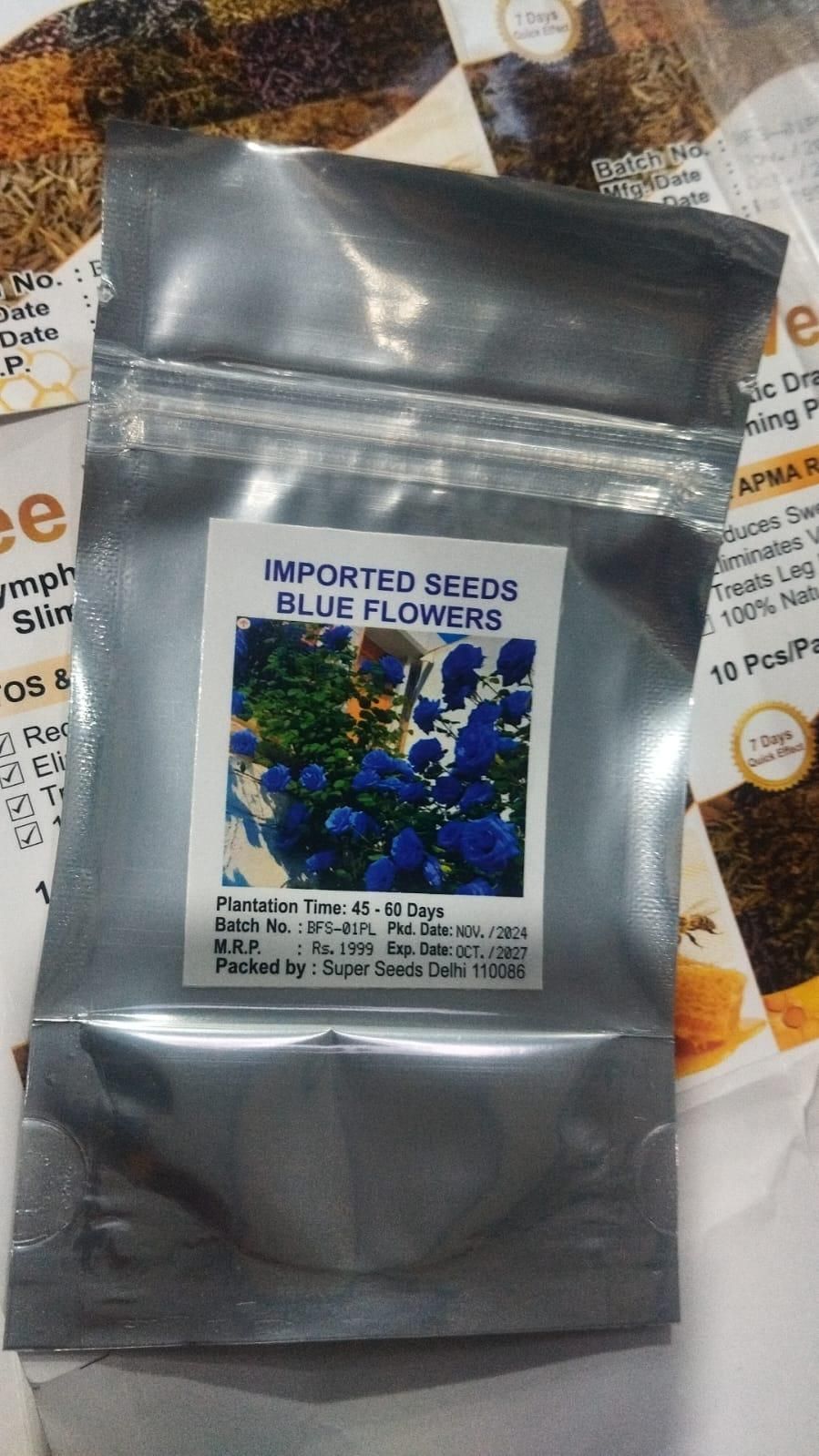 💙BLUE ENCHANTRESS ROSE SEEDS🌹🔥+ Free Plant Growth Supplement