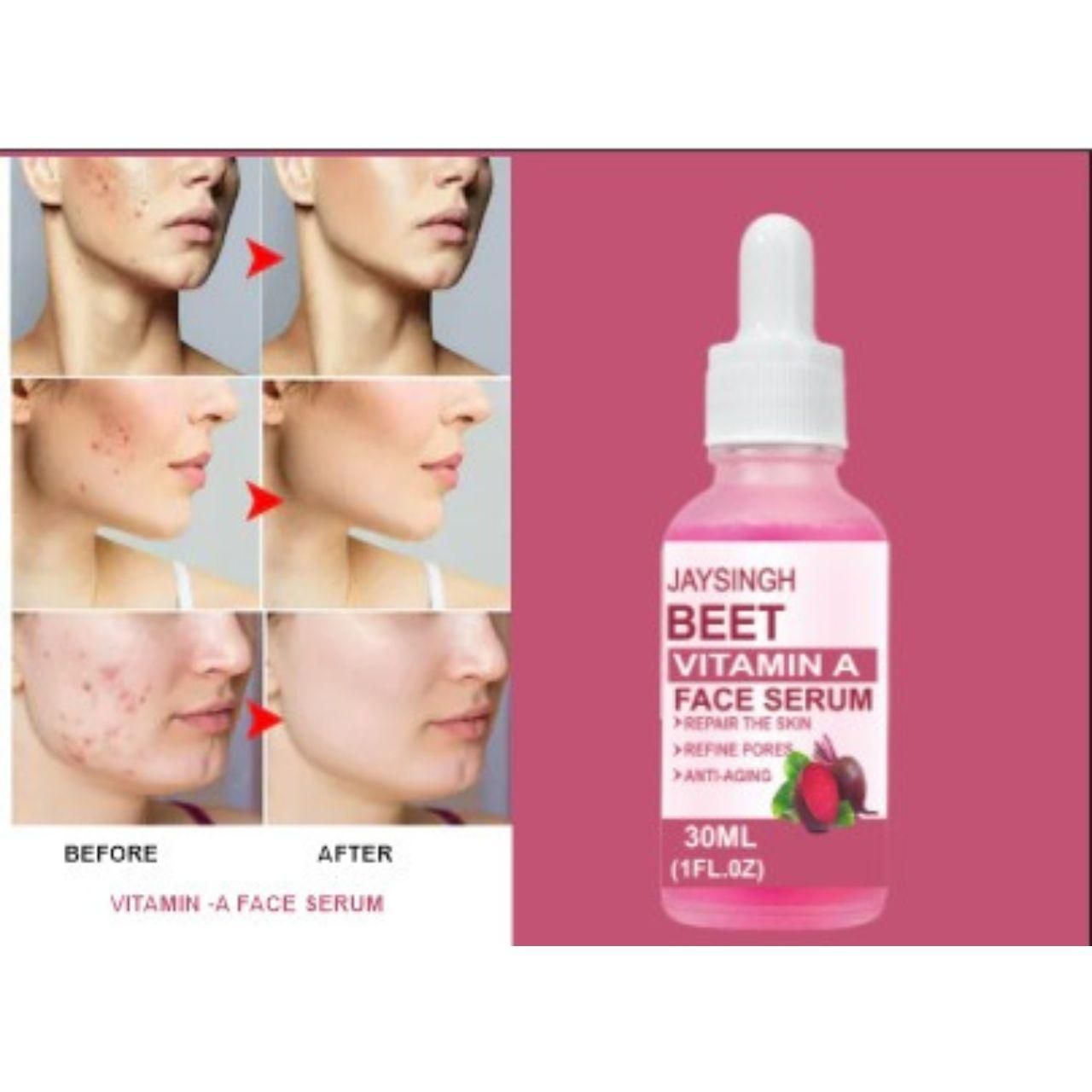 Beet Root Vitamin A Serum – Revitalizing Face Serum for Brighter, Youthful Skin | Reduces Wrinkles & Dark Spots-60ml Pack of 2