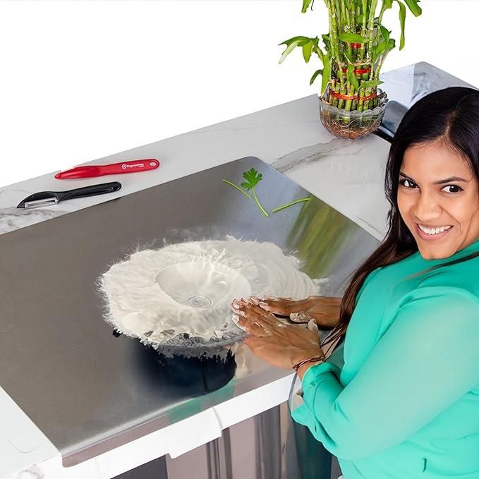 SteelSlice™ Stainless Steel Chopping Board (35x31cm)