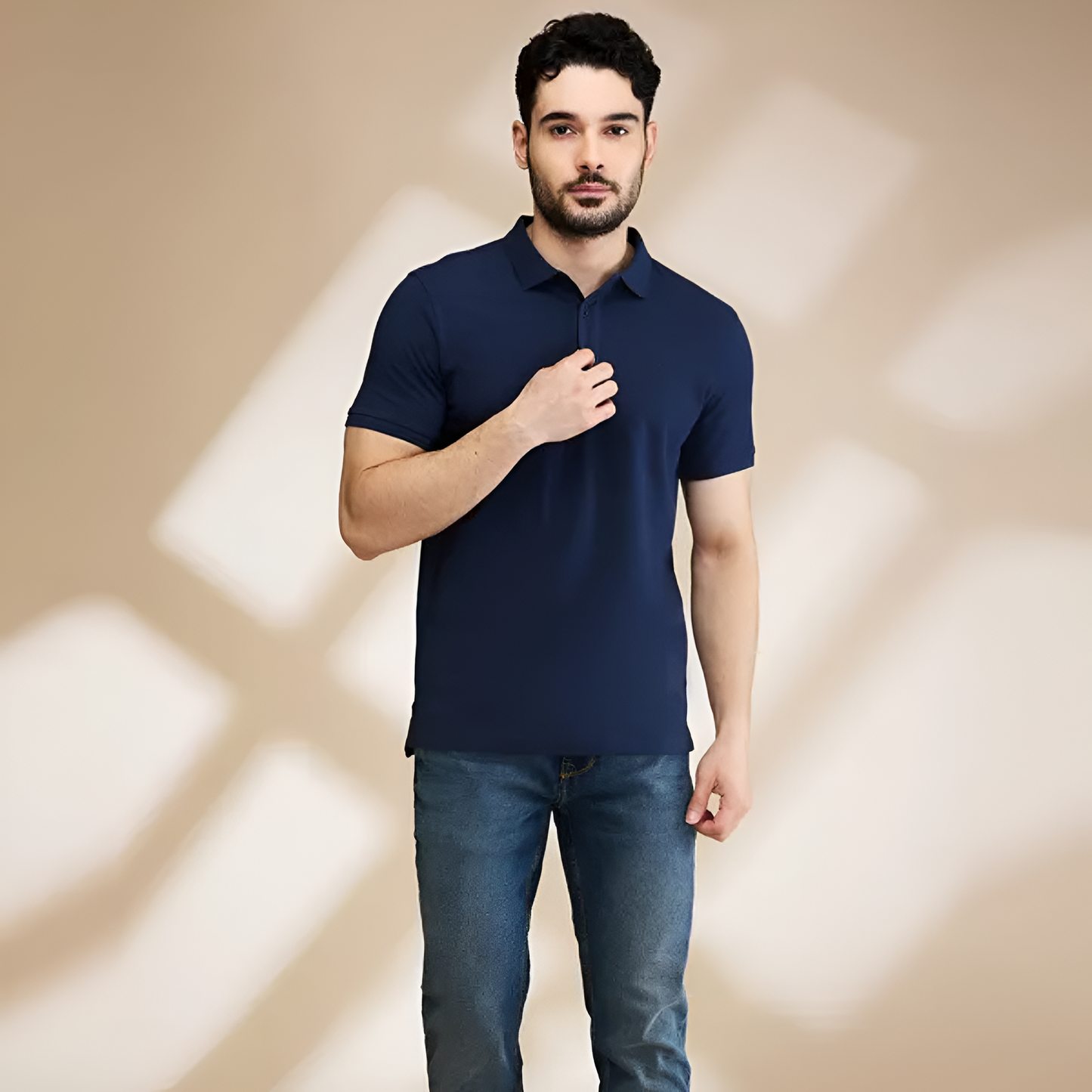 Poly Cotton Solid Half Sleeves Mens Polo T-shirt (Pack of 3)