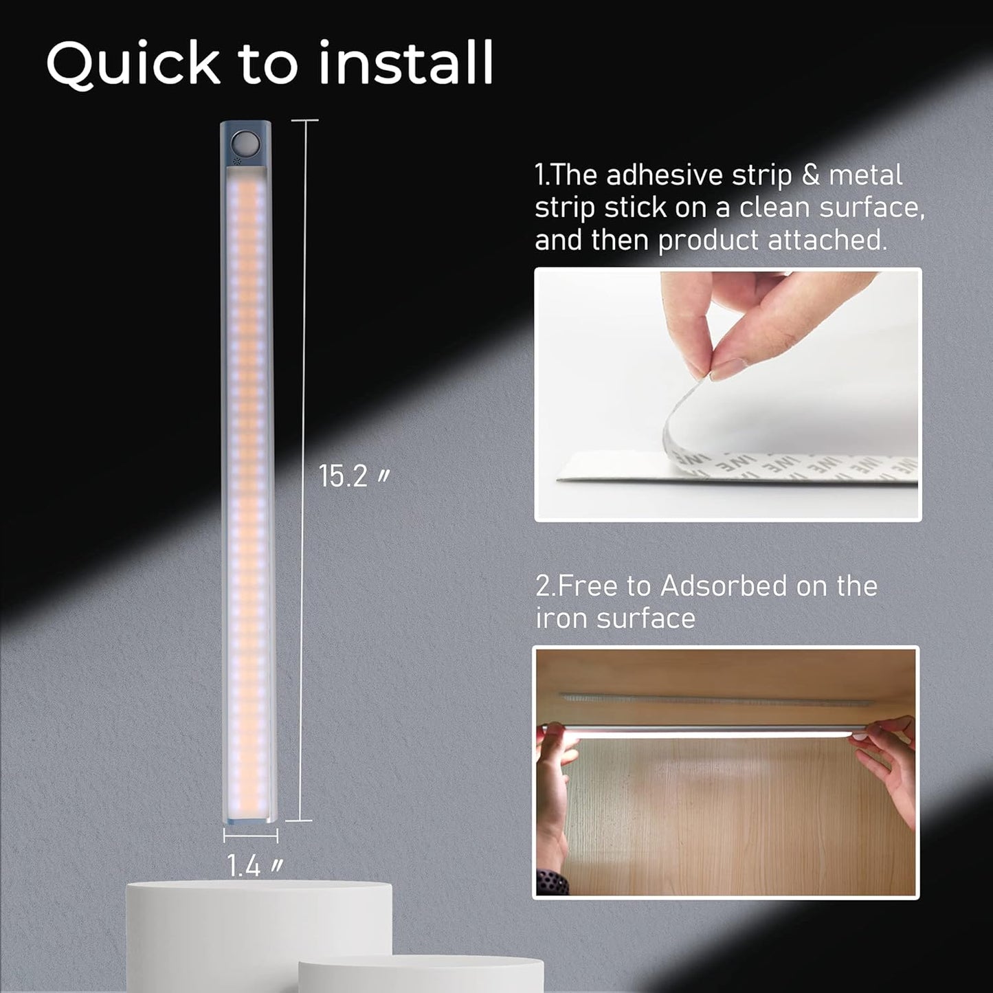 LED PIR Motion Sensor Cabinet With USB Rechargeble