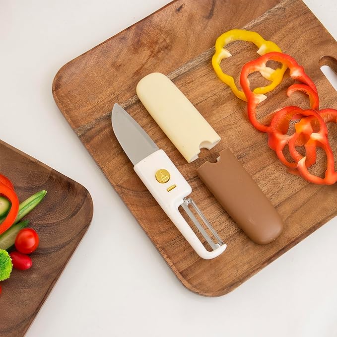 Portable 2-in-1 Knife & Peeler – Sharp, Compact & Versatile!