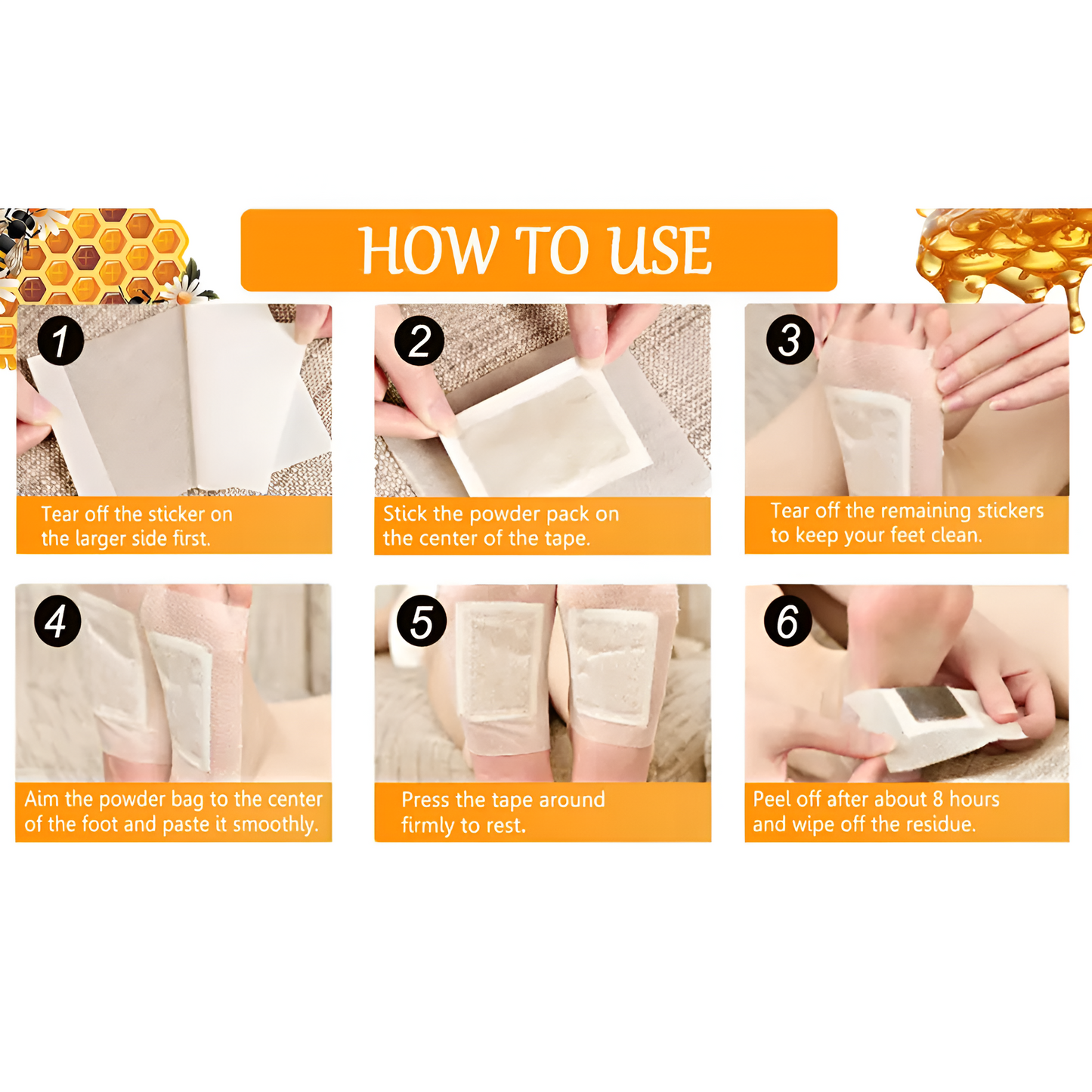 Bee Venom Lymphatic Drainage & Slimming Patches (Pack of 10)