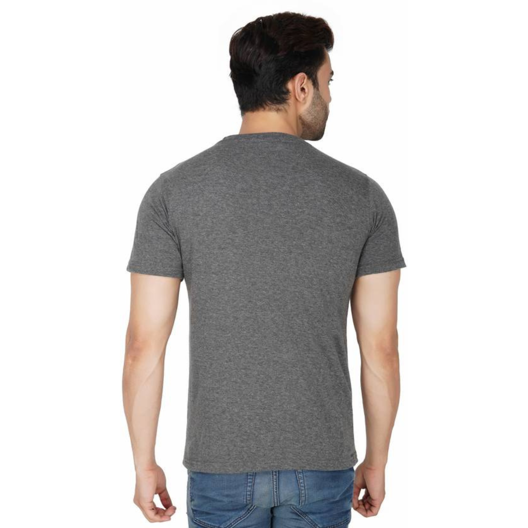 Men's Polycotton Solid Round Neck T-shirts (Pack of 4)