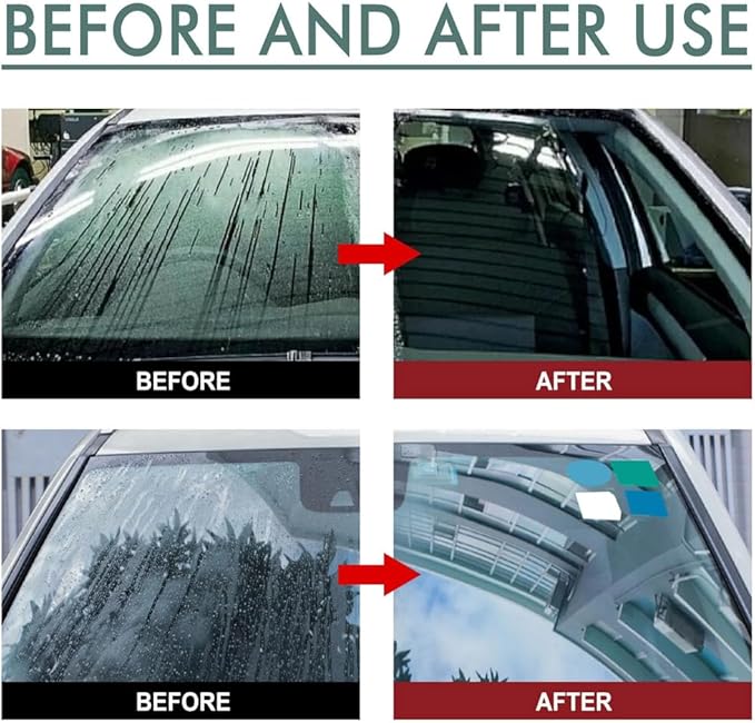 Car Glass Anti-Fog Hydrophobic Coating – Clear Vision, Water-Repellent, Long-Lasting Protection for Windshields & Mirrors 100ML (Pack of 2)