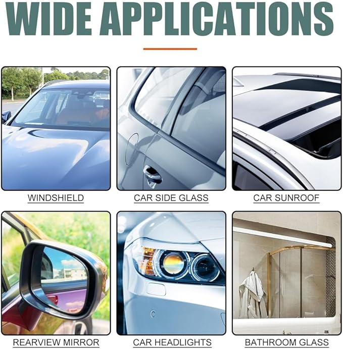 Car Glass Anti-Fog Hydrophobic Coating – Clear Vision, Water-Repellent, Long-Lasting Protection for Windshields & Mirrors 100ML (Pack of 2)