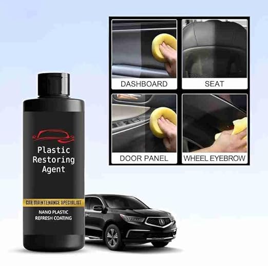 Nano Plastic Revitalizing Coating Agent for Car – Restore & Protect Plastic Surfaces with Advanced Nano Technology 100ml (Pack of 2)