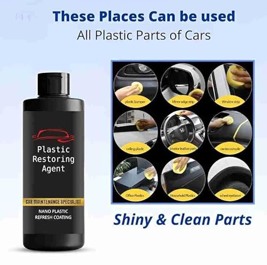 Nano Plastic Revitalizing Coating Agent for Car – Restore & Protect Plastic Surfaces with Advanced Nano Technology 100ml (Pack of 2)