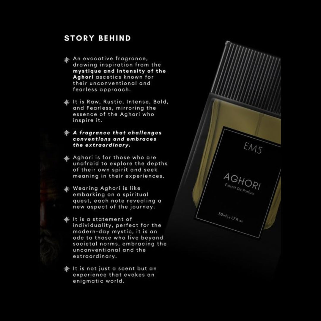 AGHORI Eau De Perfume – Bold, Long-Lasting Fragrance for Men & Women | Unleash Your Mystique-50ml