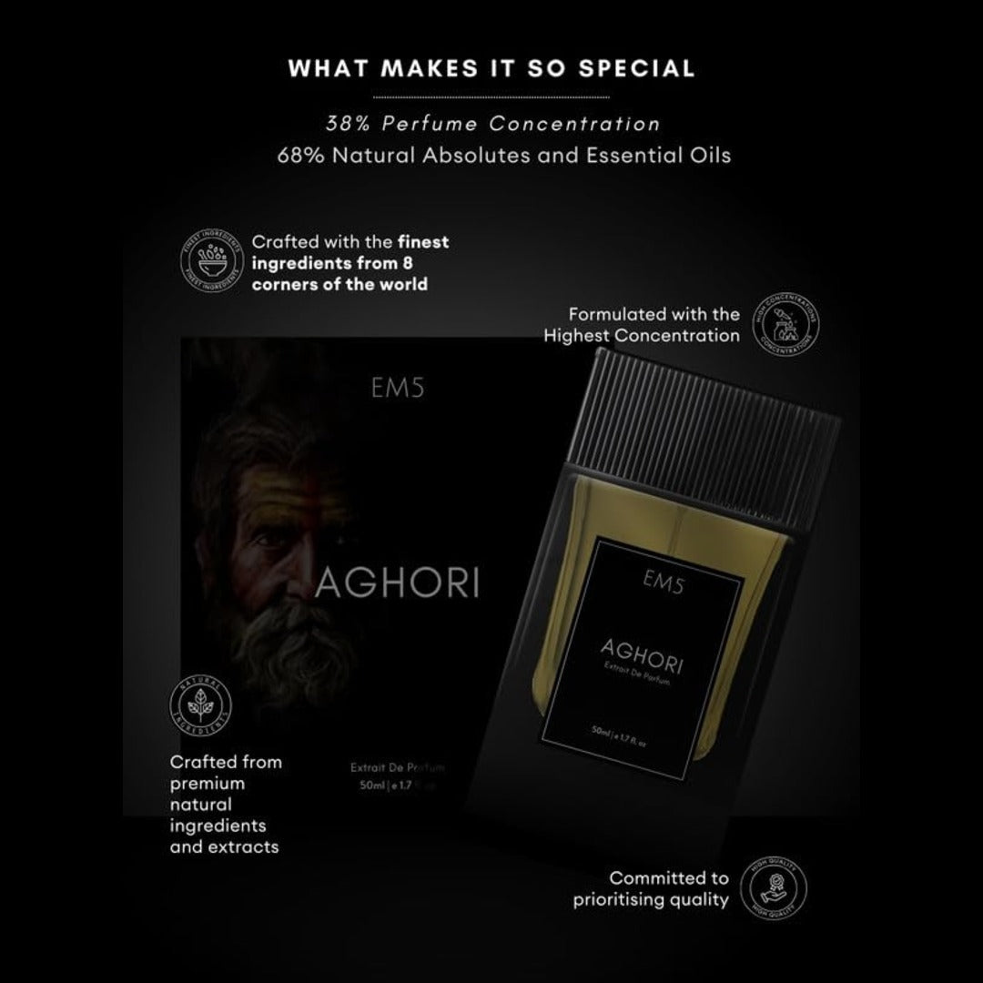 AGHORI Eau De Perfume – Bold, Long-Lasting Fragrance for Men & Women | Unleash Your Mystique-50ml
