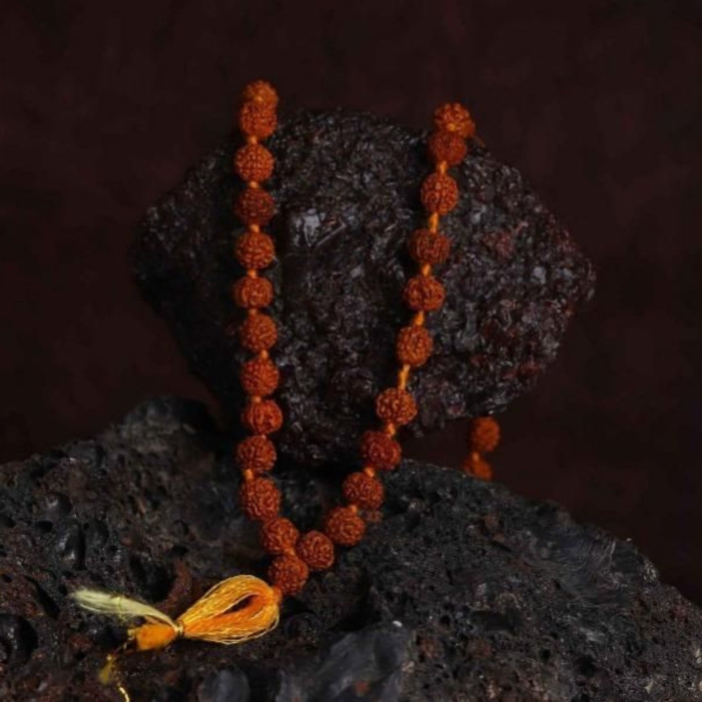 108 Beads Rudraksha Jaap Mala – Sacred Rosary for Meditation & Prayer