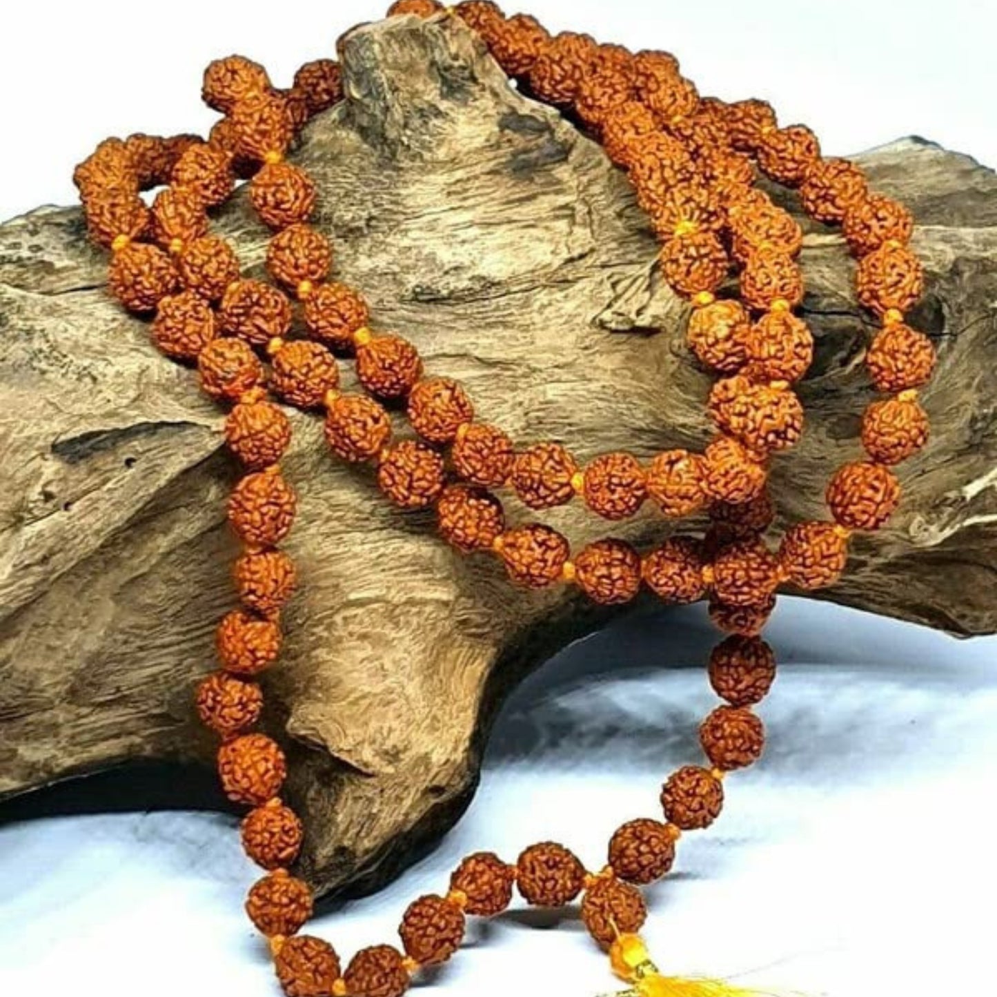 108 Beads Rudraksha Jaap Mala – Sacred Rosary for Meditation & Prayer