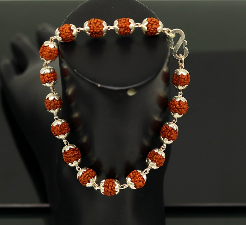 Rudraksha Bracelet Silver Plated