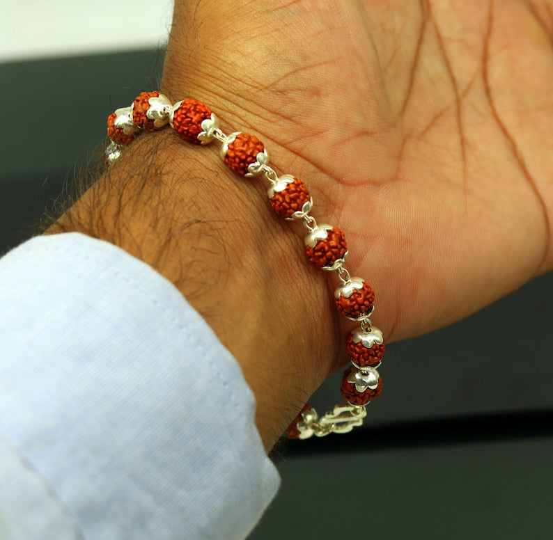 Rudraksha Bracelet Silver Plated
