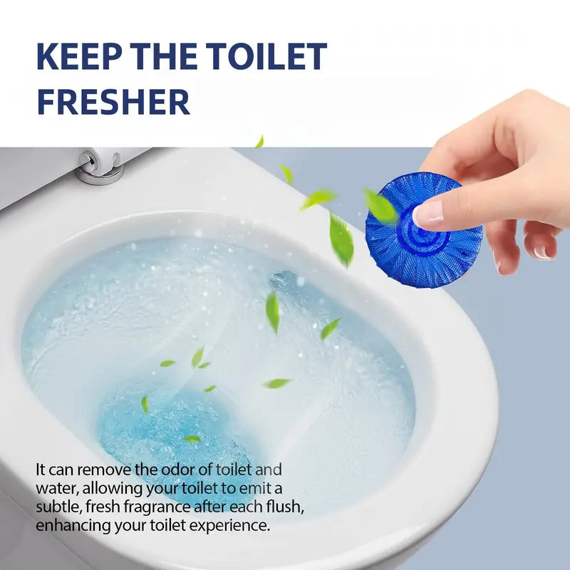 Toilet Cleaning Tablets - Pack of 10 – Effortless Deep Clean, Fresh Scent, and Powerful Odor Control for a Hygienic Bathroom