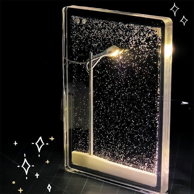 Snowy Night Street Lamp | DIY Materials Street Flowing Lamp