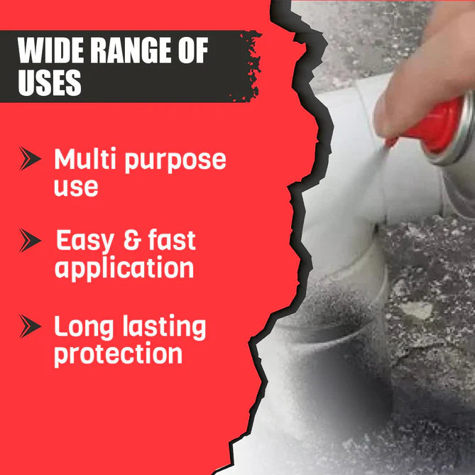 Waterproof Leak Filler Spray – Heavy-Duty Rubber Flexx Sealant for Cracks, Roofs, Gutters & Pipe Repairs