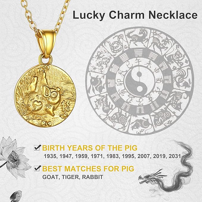 18K Gold Plated Zodiac Sign Necklace ✨💫 (Lucky Charm)