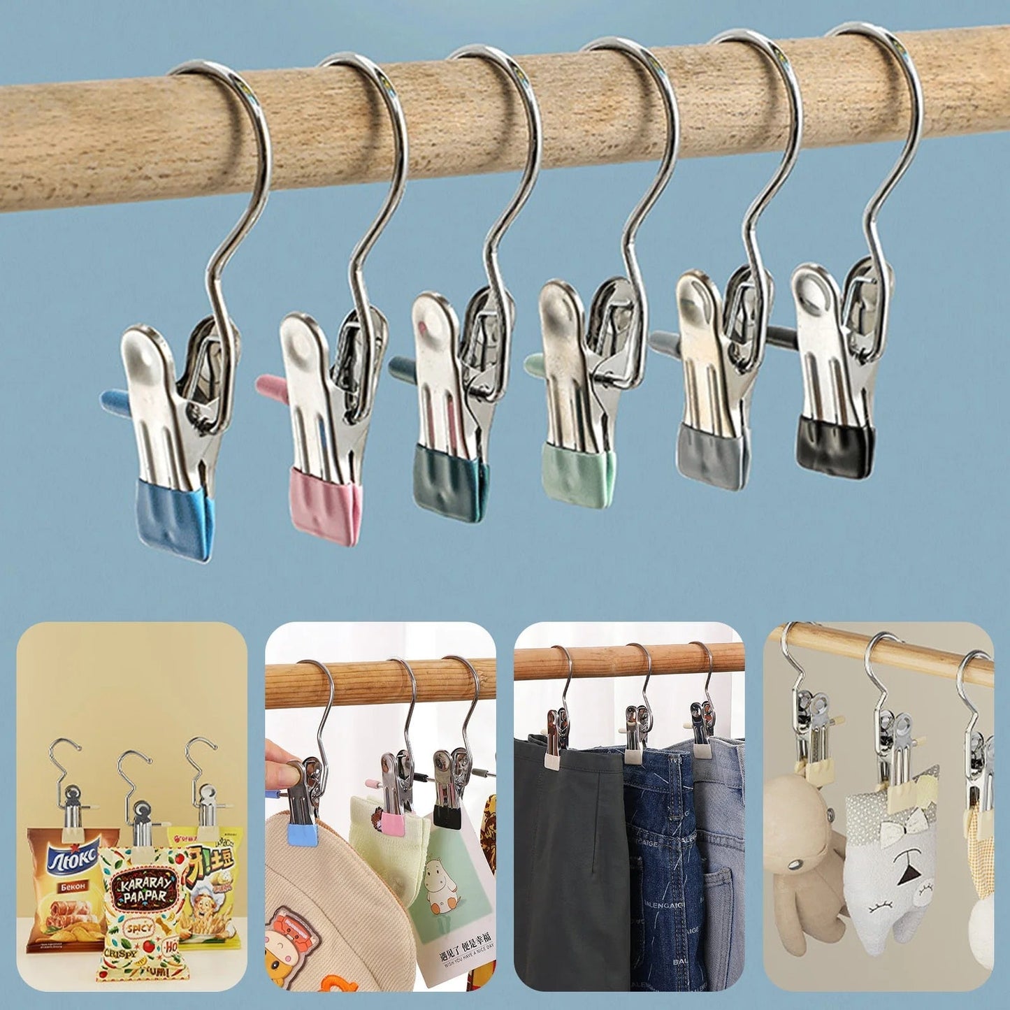 Laundry Boot Hanging Hook Clips - (Pack of 10)