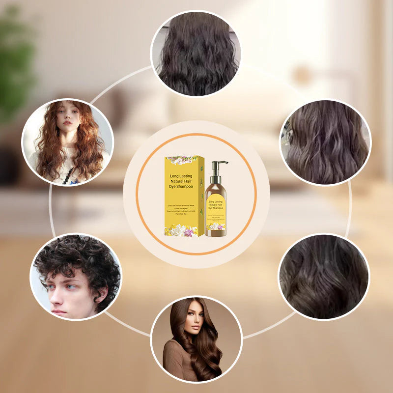 Natural Hair Dye Shampoo – Long-Lasting Color & Gentle Care (100ML, Pack of 2)