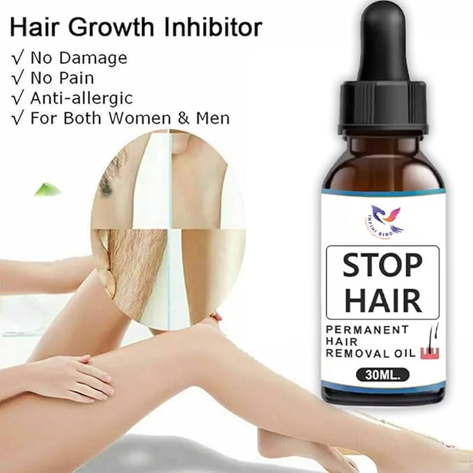 Stop Hair Oil for Permanent Hair Removal – Safe, Natural & Pain-Free Solution (Pack of 1 )