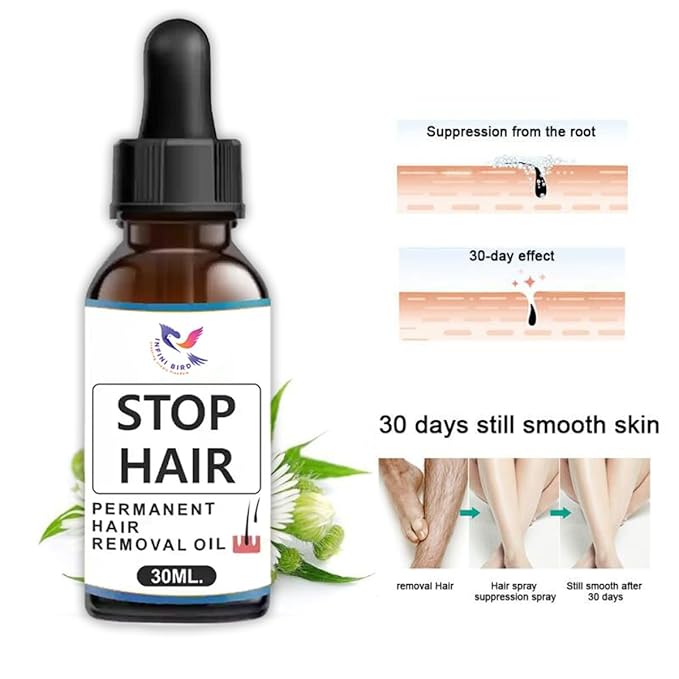 Stop Hair Oil for Permanent Hair Removal – Safe, Natural & Pain-Free Solution (Pack of 1 )