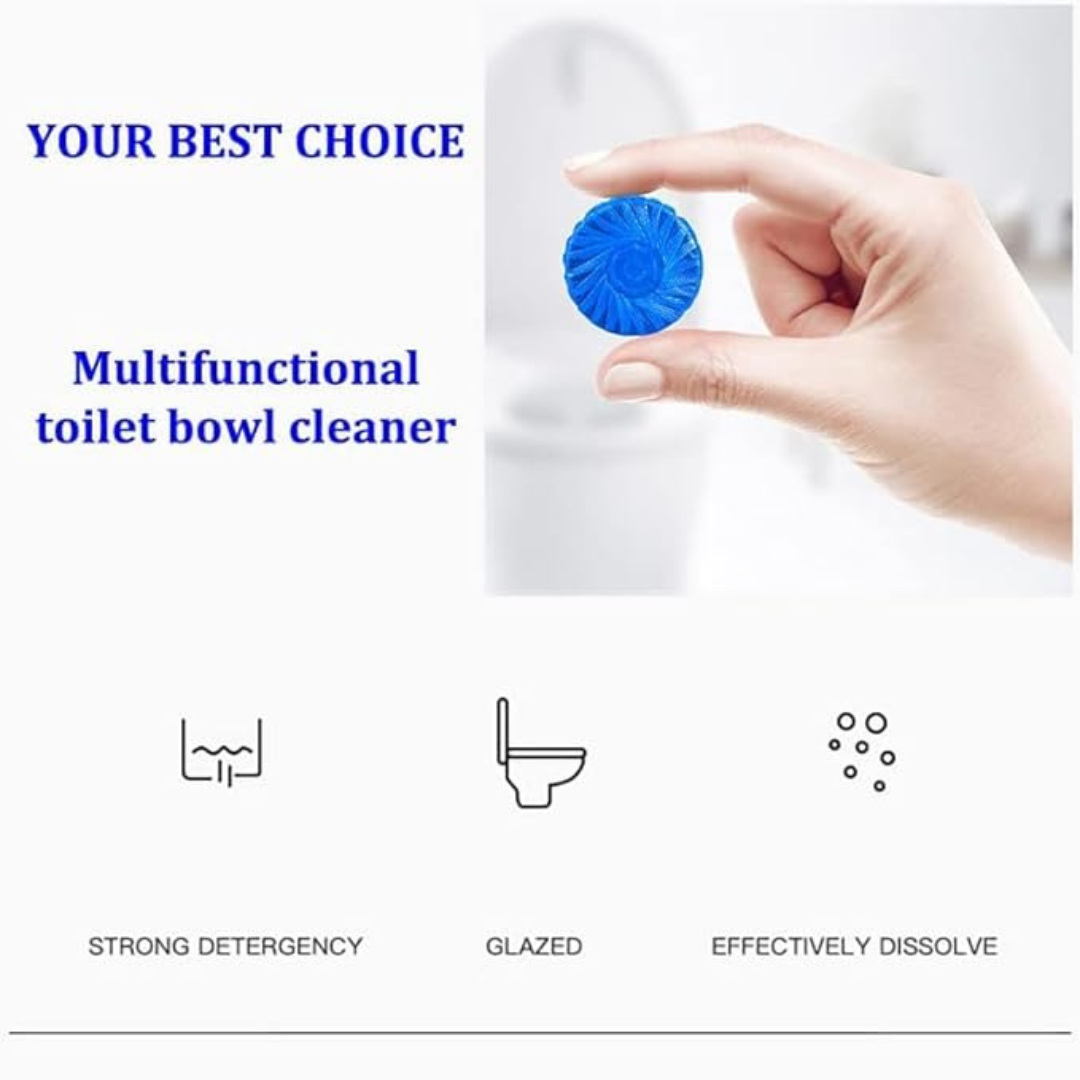 Toilet Cleaning Tablets - Pack of 10 – Effortless Deep Clean, Fresh Scent, and Powerful Odor Control for a Hygienic Bathroom